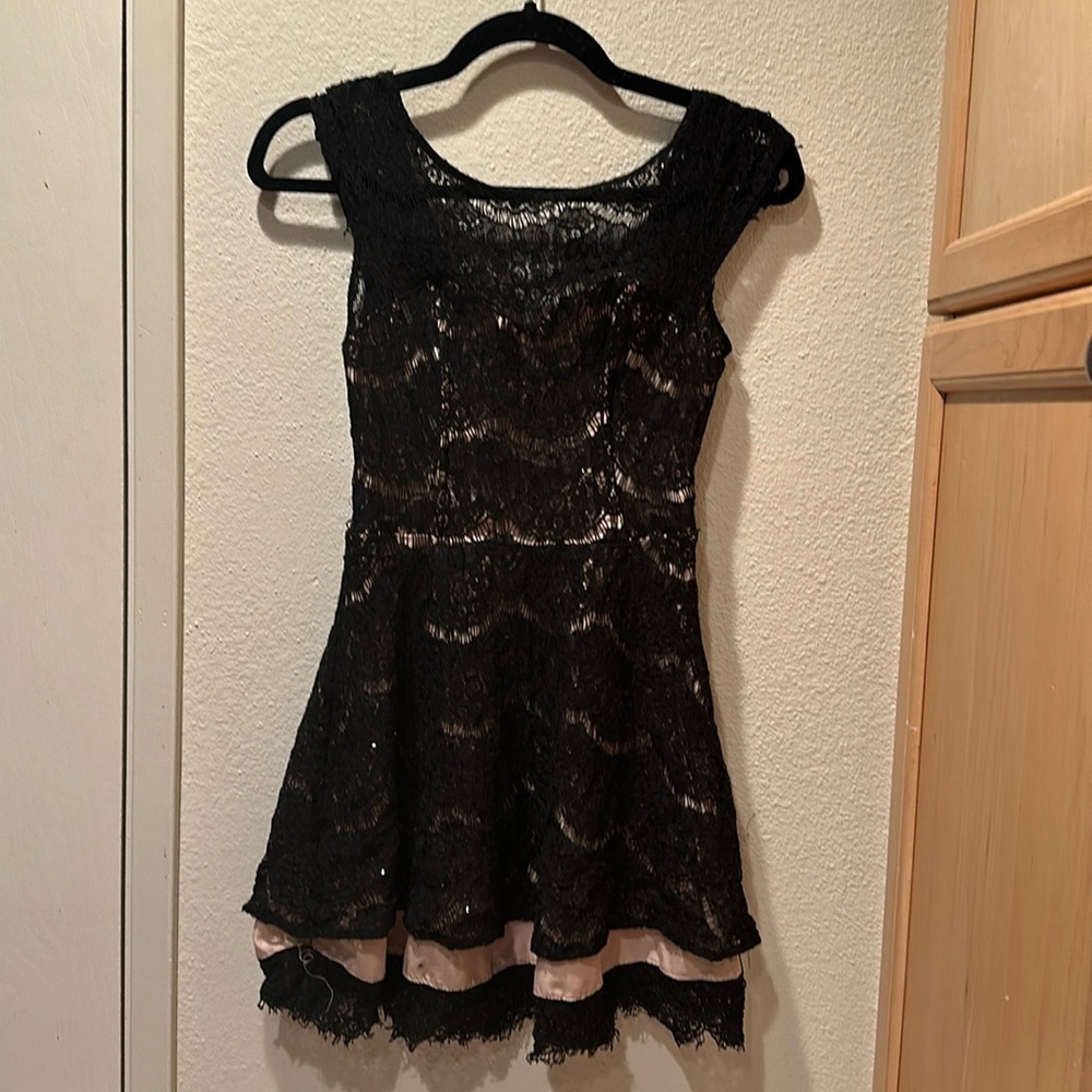 Black lace dress